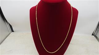 14K Solid Rope Chain Necklace 20